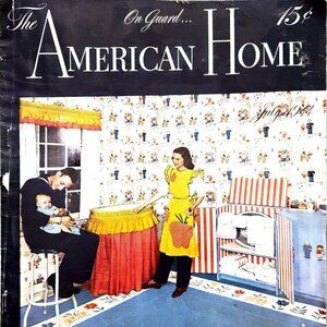 Vintage WWII Era 1944 Original AMERICAN HOME MAGAZINE - July Issue, Full Color